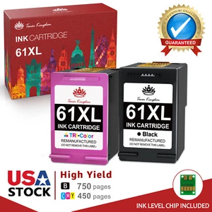 Czarno-kolorowy kompatybilny wkład atramentowy 61XL do HP Officejet 2620 4630 4632 4635 - Zdjęcie 1 z 9