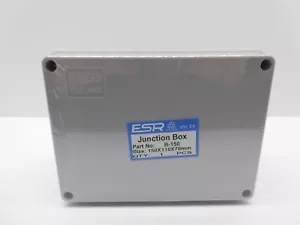 ESR ENCLOSURE JUNCTION BOX ADAPTABLE PVC PLASTIC IP56 WATERPROOF 150x110x70mm - Picture 1 of 4