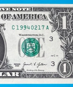 1994 February 17 : C 19940217 A BIRTHDAY Note $1 One Dollar Bill *UNC* 🎂🎁 - Picture 1 of 3