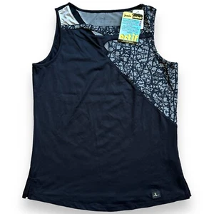 NEW Jamie Sadock Sleeveless Golf Tank Top Womens Sz Medium Black Gray Stretch - Picture 1 of 8