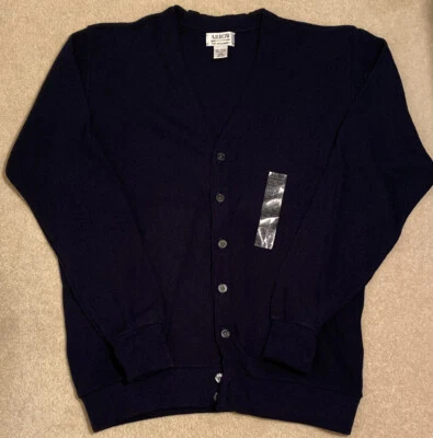 Arrow Tournament Navy Blue Cardigan Sweater Men’s XLT NWOT - Image 1 of 4