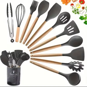 14 Pcs Kitchen Utensils Set Silicone Non Stick Heat Resistant Cookware Tools Set - Picture 1 of 6