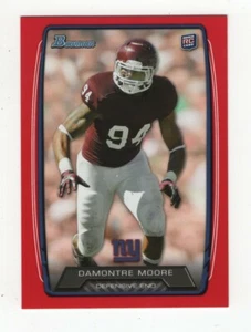 2013 BOWMAN FOOTBALL ROOKIE RED - DAMONTRE MOORE NEW YORK GIANTS #174 21/199 - Picture 1 of 2