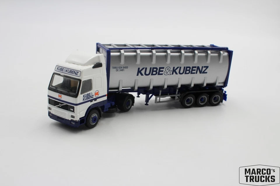 Herpa 沃尔沃 FH16 散装集装箱半挂车卡车 "Kube & Kubenz" 1:87 /H26133 — 第 1/1 张图片