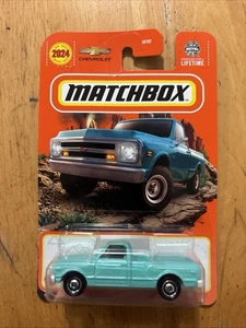 2024 Matchbox 1968 Chevy C10 Mainline - MBX Case E - 1/64 Scale Cyan Color - Picture 1 of 1