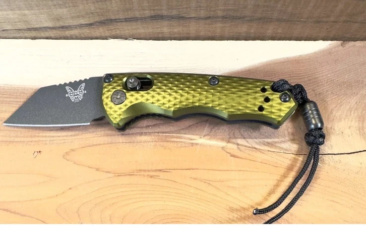 Benchmade Partial Immunity Green Aluminum Handle Pocket Knife Blk Class 2950BK-2