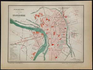 1880 - Piantina Antico Di Tolosa - Città Rosa - Foto 1 di 5