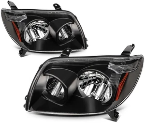 Headlights Assembly For 2002-2004 Toyota 4Runner 4-Runner Black Housing Pair - Picture 1 of 9