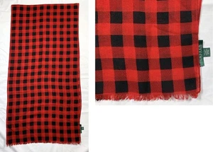 Lauren Ralph Lauren rot Schottenkaro Wolle Schal Halstuch 19,5" mal 78" rechteckig - Bild 1 von 3