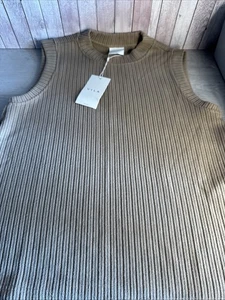 Mujeres VILA Viplis Tejido Sin Mangas Beige Mezcla Jersey Camiseta sin Mangas Chaleco Talla S Nuevo con Etiquetas - Imagen 1 de 8