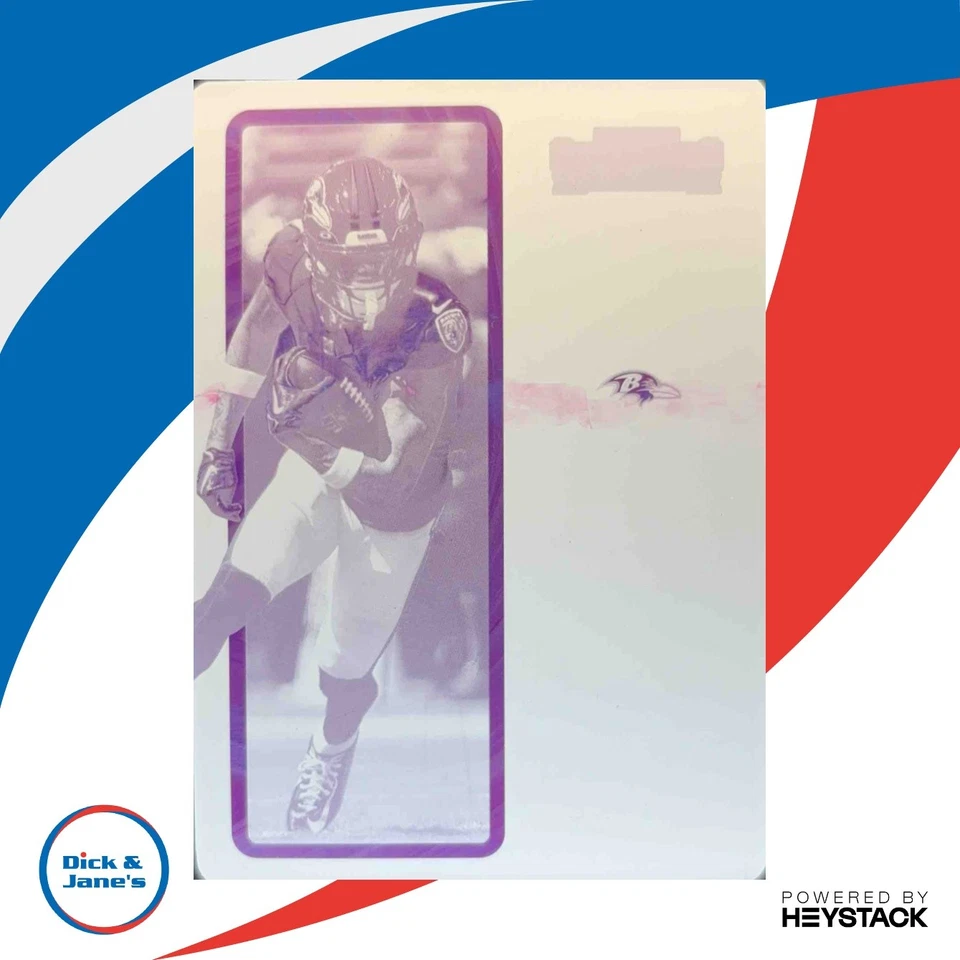 2022 Contenders Rashod Bateman Printing Plate Black 1/1 #6 Season Ticket Ravens - Image 1 of 4