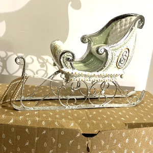 Mackenzie - Childs DASH AWAY SLEIGH Silver NEW In Box Patience Brewster - Picture 1 of 9