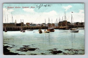 Postal antigua vintage de Rockport MA-Massachusetts, Rockport Harbor c1907 - Imagen 1 de 2