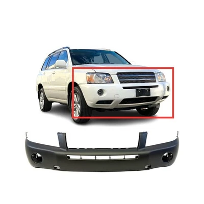 Capa de para-choque para Toyota Highlander Hybrid 2006-2007 com furos de luz de neblina dianteiros - Imagem 1 de 4