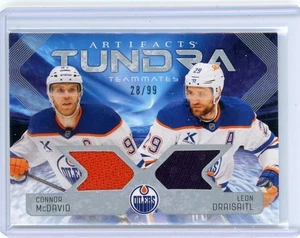 2025-26 U.D. Artifacts HOCKEY TUNDRA TEAMMATES #28/99 OILERS McDavid & Draisaitl - Picture 1 of 2