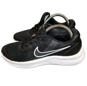 Nike Trainers Kids 4 Black Smoke Grey Star Runner 3 GS Low Lace Shoes Sneakers - Picture 1 of 20