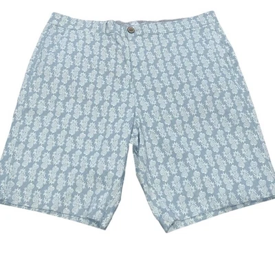 Nuevo con etiquetas Chino Jachs NY Para hombres Talla 32 Estampado Elástico 9" Bleecker Corto Azul Piña Foto 1 de 4