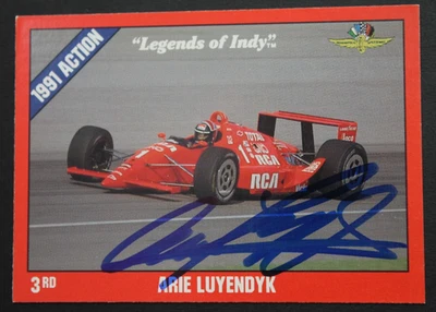 Arie Luyendyk Race Car Driver 500 Autographed Signed 1992 Legends of Indy #4 - Image 1 of 3