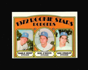 1972 Topps #198 Dodgers Rookie RC CHARLIE HOUGH BOB O'BRIEN MIKE STRAHLER NRMT
