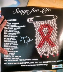 SONGS FOR LIFE POSTER-YOKO ONO & JOHN LENNON-SIGNED BY YOKO-RARE - Picture 1 of 2