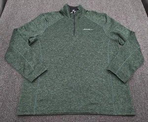 Pullover Eddie Bauer Para Hombre Radiador Polar Cuarto Cremallera Verde Jaspeado Talla XL - Imagen 1 de 9