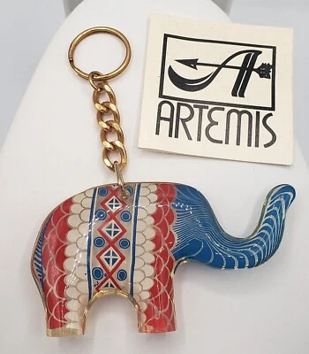 Llavero De Colección Abraham Palatnik PAL Artemisa Arte Óptico Acrílico Elefante Escultura Foto 1 de 4