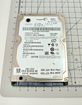 HDD Disque Dur 80Go SATA 2,5" Seagate ST980811AS 5400RPM 8Mo - Photo 1/3