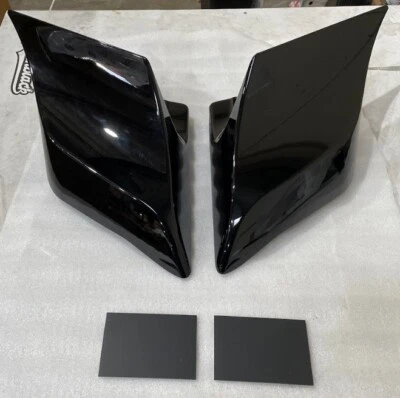 OS&D Vivid Black ABS Stretched Extended Side Cover Panel For 2014+ Harley - Image 1 of 4