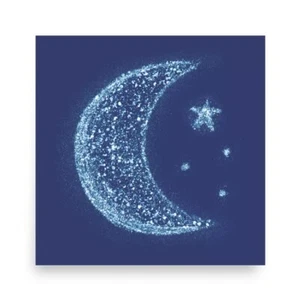 Sparkle Blue Moon Poster 10 x 10 Matte Oberfläche Wohndeko - Bild 1 von 11