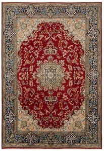 Kerman Tappeto Persiano Annodato a Mano 331x230 cm-Kirman,Oriente,Tappeto,Rosso - Picture 1 of 14