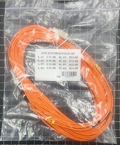 ST to SC Multimode Patch Cable ST/PC-SC/PC MM 62.5/125 DX 10M [A8B1] - Afbeelding 1 van 12