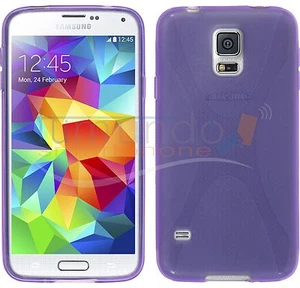 FUNDA de GEL TPU X-LINE MORADA para SAMSUNG GALAXY S5 MINI G800F en ESPAÑA case - Imagen 1 de 1
