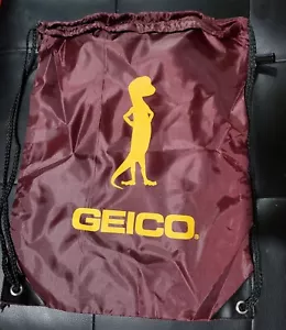 Geico Saco Cinch con Cordón Mochila Bolso Escolar Gimnasio Playa Bolsa de Viaje Granate - Imagen 1 de 3