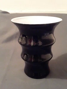 Anja Kjaer's "Karen Blixen" Vase for Holmegaard, Denmark, Black/White, Signed. - Picture 1 of 11