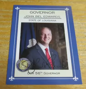 John Bel Edwards handsignierte signed 3x4 Fotokarte USA Gouverneur von Louisiana - Bild 1 von 3