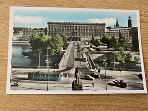Schweden Stockholm Kungl Slottet Vintage ECHTFOTO Postkarte RPPC UNBESPIELT - Bild 1 von 2