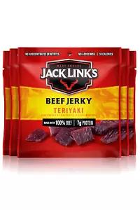 Beef Jerky, Teriyaki, Multipack Bags Flavorful Meat Snacks for Lunches, Ready t - Picture 1 of 8