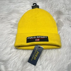 POLO SPORT RALPH LAUREN SKI BEANIE YELLOW - Picture 1 of 4