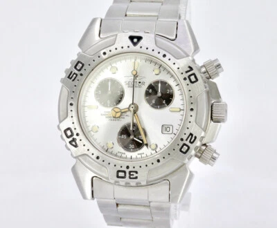 Vintage SECTOR SGE500 QUARTZ DIVER PANDA MENS STAINLESS SWISS WATCH 112 - image 1 of 4