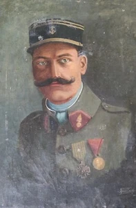 Porträt Öl auf Leinwand eines Leutnants der Marine datiert signiert. - Bild 1 von 9