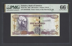 Jamaica 500 Dollars 15-01-2007 P85e Uncirculated Grade 66 - Picture 1 of 2