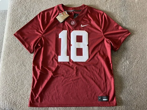 Nike Alabama Crimson Tide Limited Stitched Red Home Jersey #18 Men's Size XL New Cover