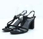 H&M Womens Black Synthetic Strappy Heel UK 7 EU 40