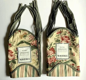 Cefas Waverly Two Corbata Top Devon forradas florales festoneadas nuevas sin etiquetas 78" algodón EE. UU. - Imagen 1 de 7