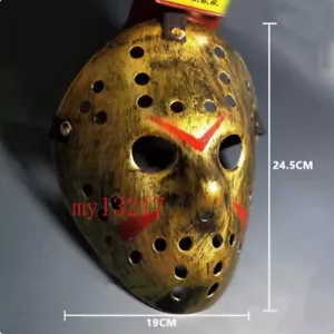 Old Jason Voorhees Friday The 13th Horror Movie Hockey White Mask Halloween Mask - Picture 1 of 19