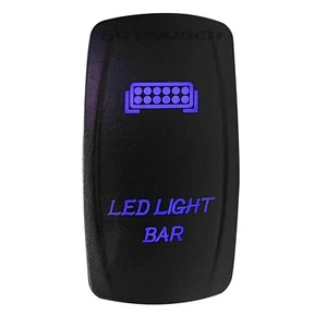 On Off Waterproof Rocker Switch LED Bar Blue Rhino Ace Prowler Wildcat Pioneer - Picture 1 of 7