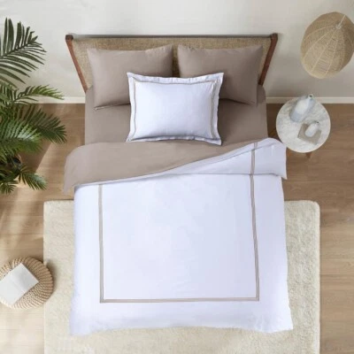 Lincove Luxury Duvet Cover Set Almeria Collection- 100% Ultra Soft Cotton Sateen - Image 1 of 4