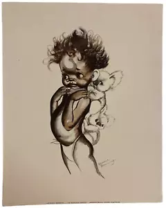 Vtg '60s BROWNIE DOWNING The Bushland Friends Unframed Print Tinka 25.5 x 20.5cm - Picture 1 of 5