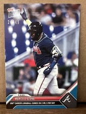 2023 Topps Now #230 Marcell Ozuna Atlanta Braves Blue Parallel 20/49