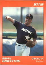 1990 Osceola Astros Star #8 Brian Griffiths - NM-MT